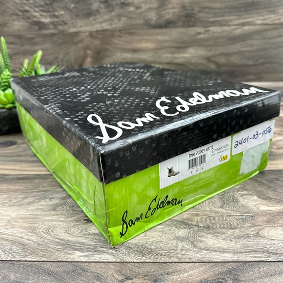 NIB Sam Edelman Tinsley Chelsea Rain Boots Bootie Grey Matte Rubber - Picture 9 of 10